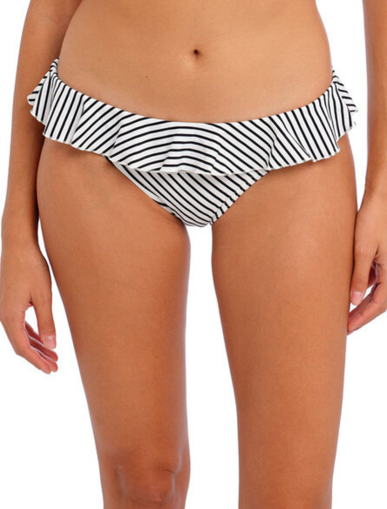 Freya Jewel Cove Italini With Frill Swim Bottom | Stripe Black Swim Bottoms | Frill Swim Bottoms | Freya Swim Bottoms | Swimwear | Stripe Black Swimwear | Cove Italini Swim pants