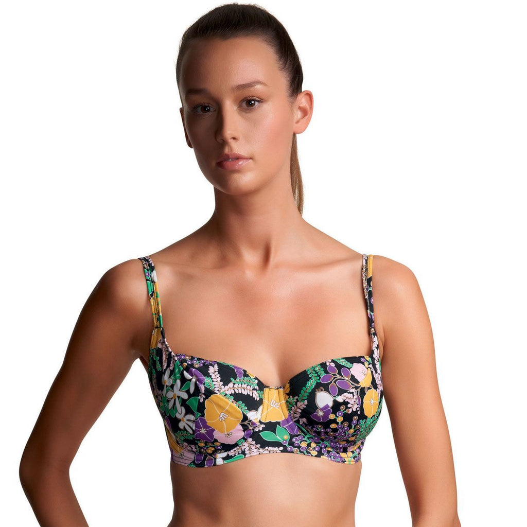 Freya Adelphi Underwire Balcony Bikini Top, Black